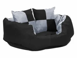 Cojín para perro reversible y lavable y negro 65x50x20 cm Cama De Animales De Compañía