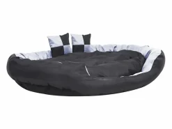 Discount Clicnbuy Cojín para perro reversible y lavable y negro 150x120x25 cm Gris