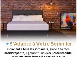 Best Colchón 2 plazas Ondine 180x200 - Espuma Memory 60 kg/m³ Alta Densidad Enriquecida con Microcápsulas de Gel Refrescante - Diseño ergonómico Colchones - 180X200Cm