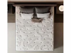 Colchón 180 x 200 cm con muelles ensacados de 7 zonas, firmeza H3, espuma de confort de 22 cm de grosor, anti-alérgico - HOMAVO