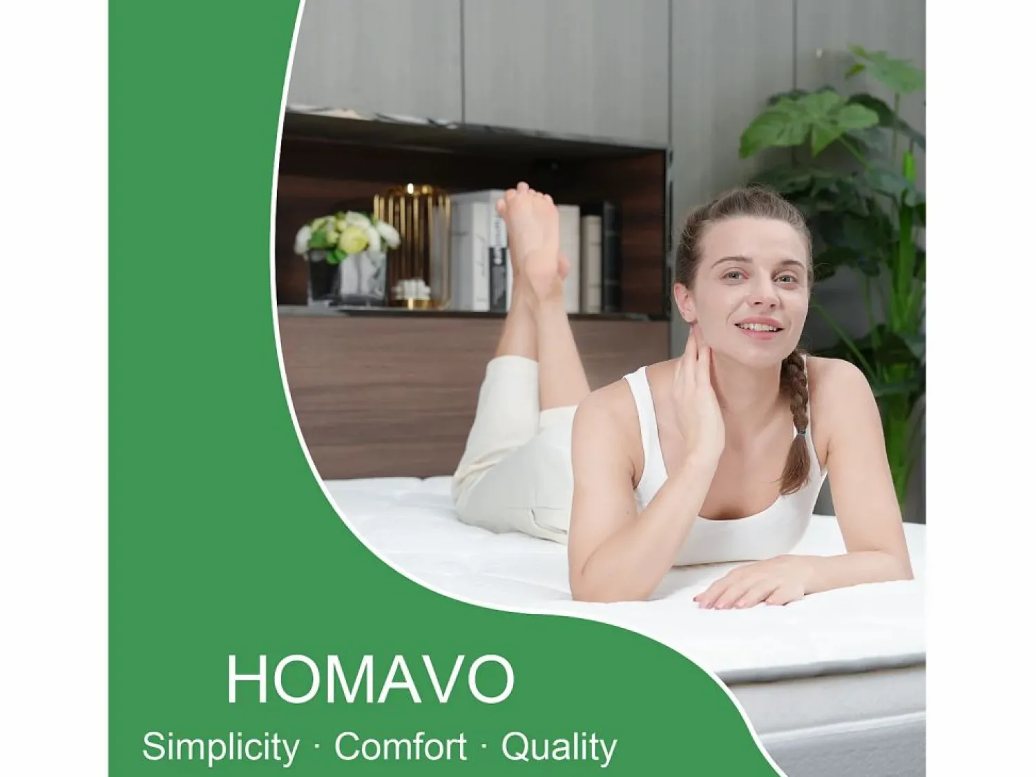 Colchón 90 x 200 cm con muelles ensacados de 7 zonas, soporte equilibrado, espuma confortable grosor 25 cm - HOMAVO