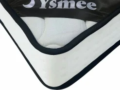 Sale Ysmée Colchón 160 x 200 cm Queen Size muelles ensacados 7 zonas y viscoelástica 22cm de grosor - LUREAN de YSMÉE Blanco