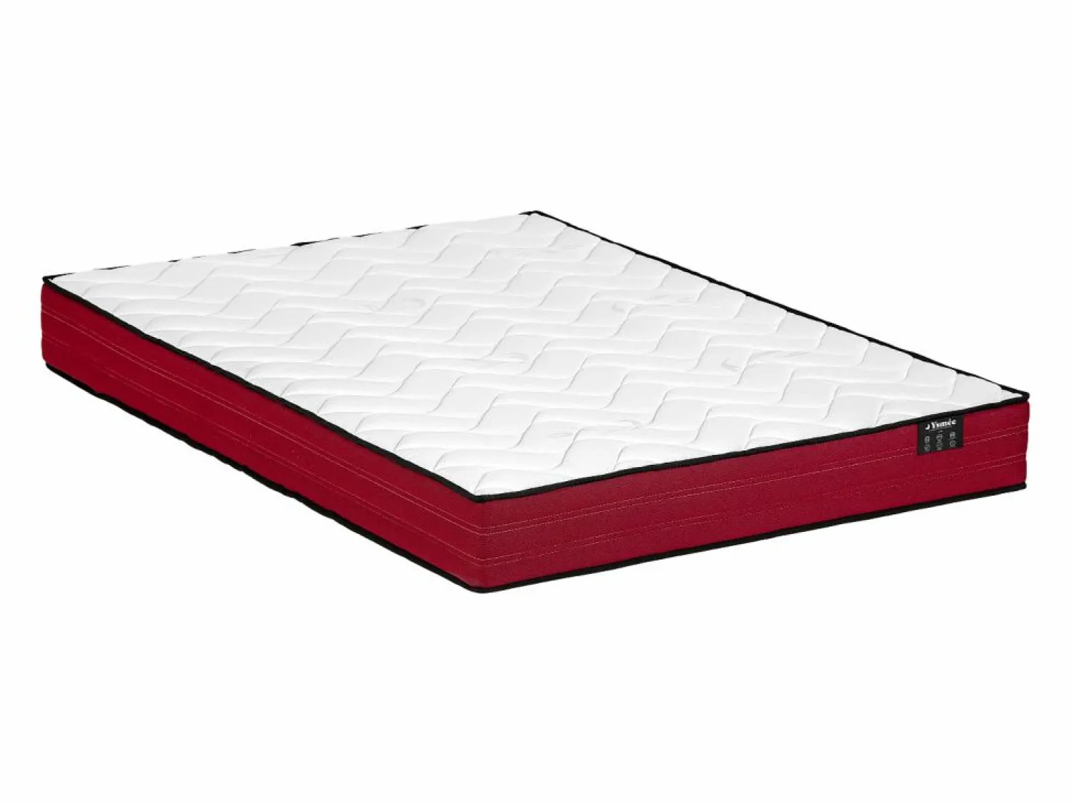 New Ysmée Colchón 160 x 200 cm queen size Muelles ensacados + Espuma de confort - JUBIA de Blanco