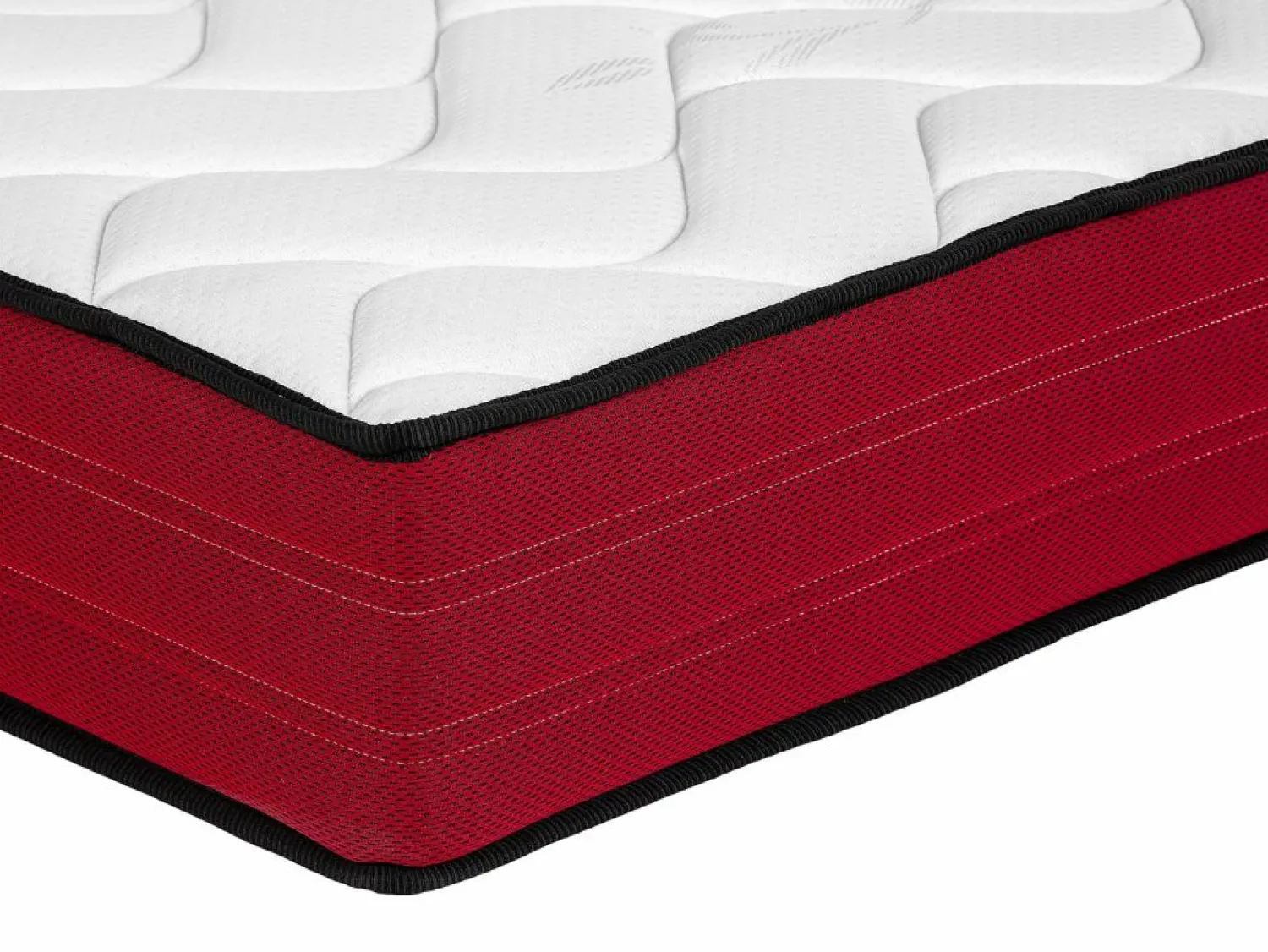 New Ysmée Colchón 160 x 200 cm queen size Muelles ensacados + Espuma de confort - JUBIA de Blanco