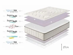 Best Moonia Colchón Cashmere Premier Gel, 27 - 180x200 cm