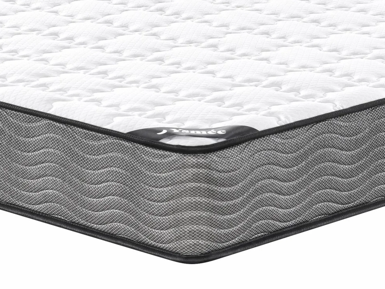 Ysmée Colchón de 140 x 190 cm de muelles ensacados y tejido de aloe vera grosor 19cm - KIJAL II de YSMÉE