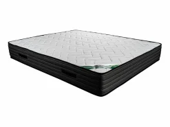 NATUREA Colchón de espuma de 180 x 200 cm con funda de bambú de 25 cm de espesor - BERENDI de