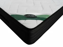 NATUREA Colchón de espuma de 180 x 200 cm con funda de bambú de 25 cm de espesor - BERENDI de