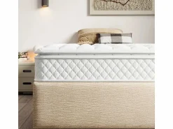 DripeX Colchón de espuma fría de 160 x 200 cm con 7 zonas de muelles ensacados y cubrecolchón integrado, 25 cm de grosor, certificado Oeko-Tex, firmeza media
