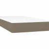 Colchón de muelles ensacados tela gris taupe 90x190x20 cm ES845698