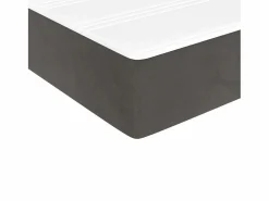 Best Colchón de muelles ensacados terciopelo gris oscuro 90x190x20cm ES976785