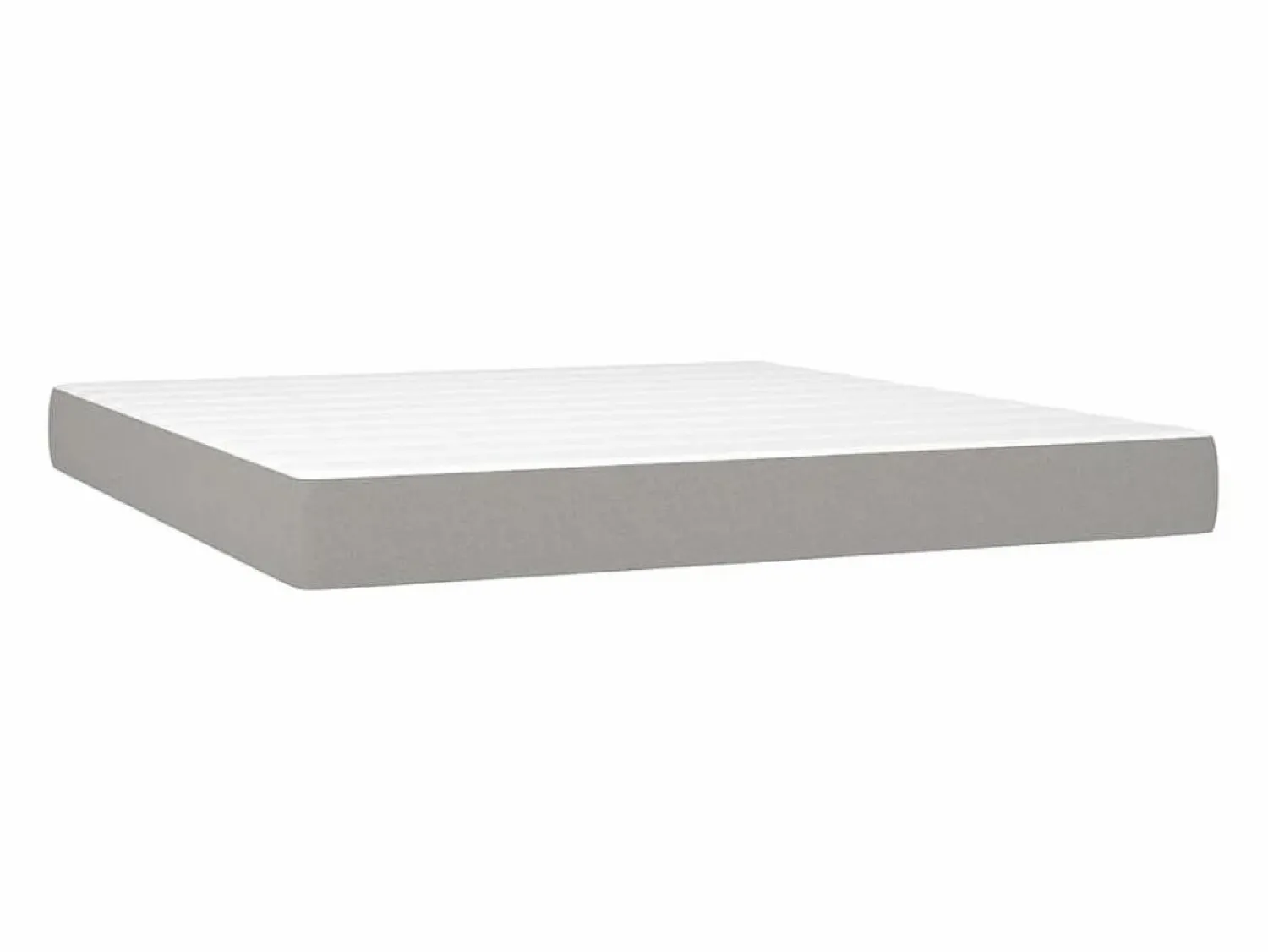New Colchón de muelles ensacados tela gris claro 180x200x20 cm ES166467 Colchones - 180X200Cm