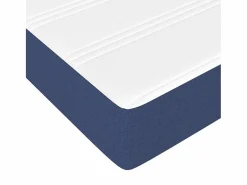 New Colchón de muelles ensacados tela azul 140x190x20 cm ES633020 Colchones - 140X190Cm
