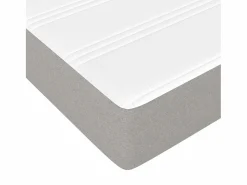 Hot Colchón de muelles ensacados tela gris claro 140x190x20 cm ES102870 Colchones - 140X190Cm