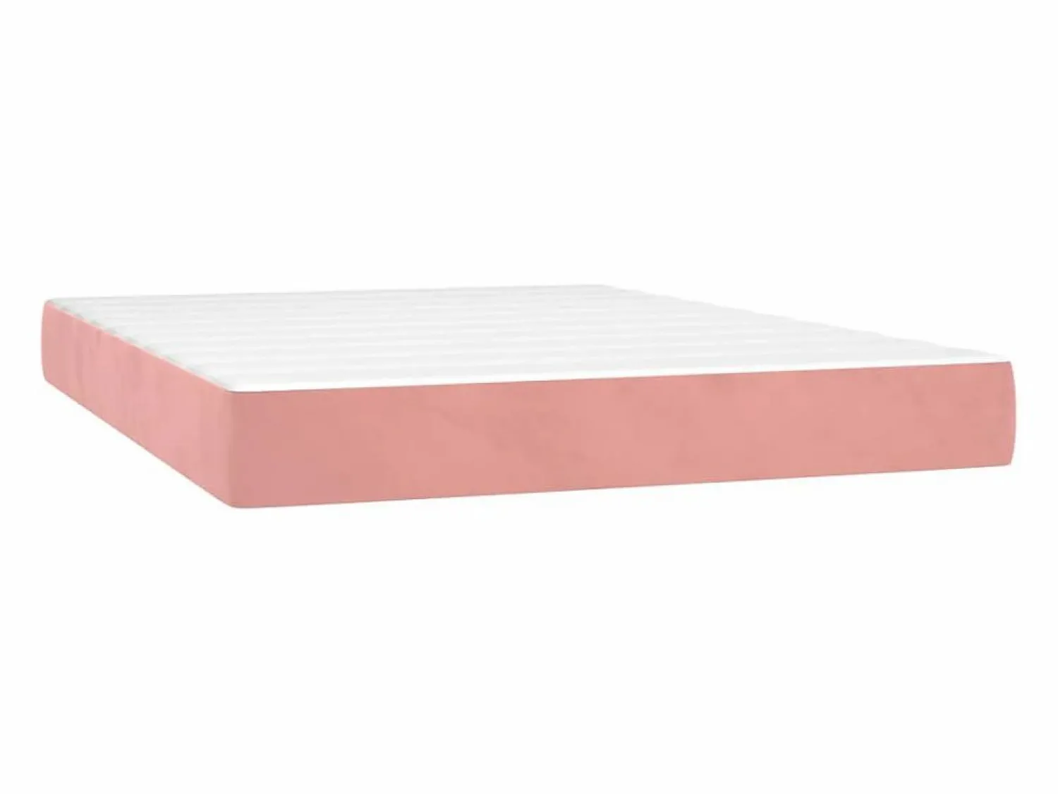 New Colchón de muelles ensacados terciopelo rosa 140x190x20 cm ES259372