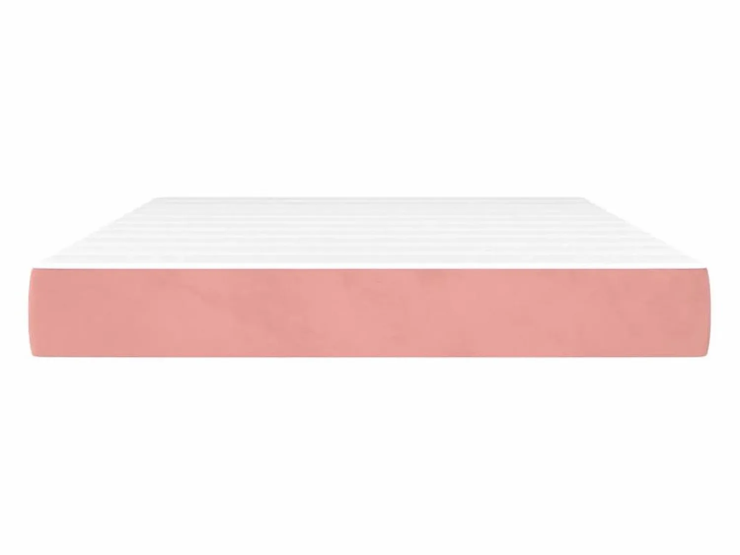 New Colchón de muelles ensacados terciopelo rosa 140x190x20 cm ES259372