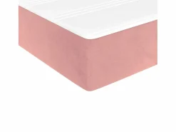 New Colchón de muelles ensacados terciopelo rosa 140x190x20 cm ES259372