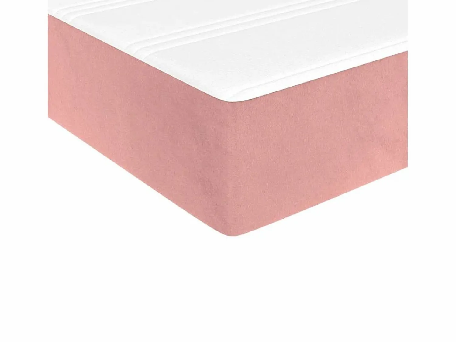 New Colchón de muelles ensacados terciopelo rosa 140x190x20 cm ES259372