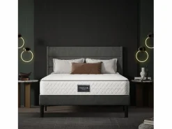 Clearance ModernLuxe Colchón de muelles 160x200 cm espuma espesor 25 cm - dureza H3 - funda acolchada de microfibra - Blanco