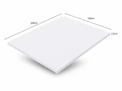 Best Colchón H3 confortable, soporte medio, certificado Eco-Tex, lavable, alto 5 cm, tamaño 160x200 cm, espuma naranja, colchón blanco. Sobrecolchón