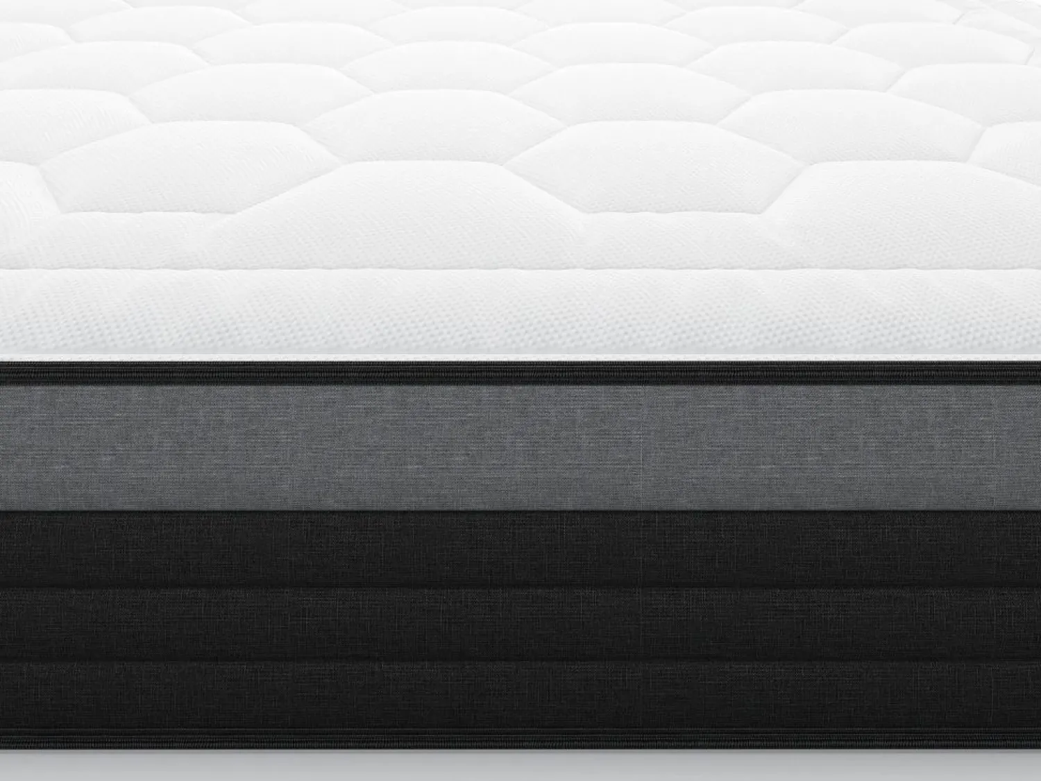 Online NATUREA Colchón híbrido de muelles ensacados 7 zonas AMARANTE 90x200 cm Blanco