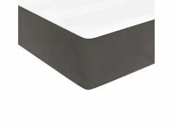 Colchón muelles ensacados terciopelo gris oscuro 140x190x20 cm ES693386