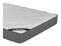 Outlet Ysmée Colchón muelles memoria de forma BABYLONE DREAMEA 140x190cm Gris / Blanco