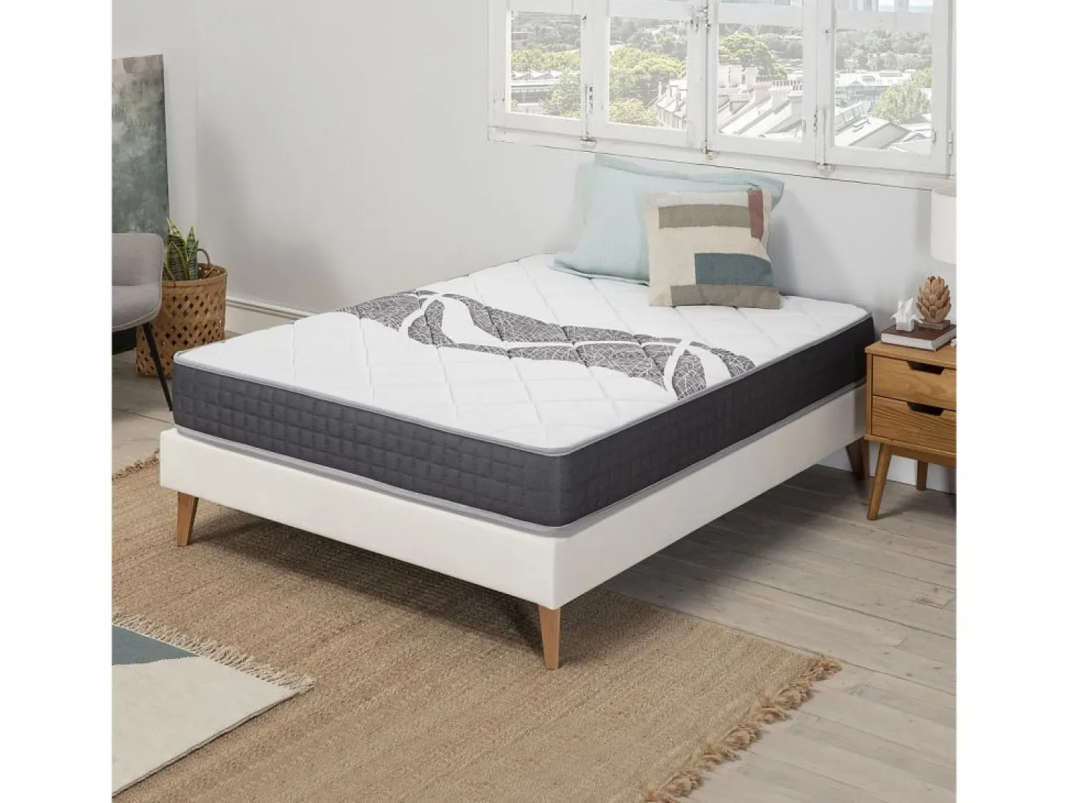 VS Venta-stock Colchón Sleep Plus Viscoelástico 90x190 cm, 16 cm de Altura, Firmeza Media, Alta Durabilidad