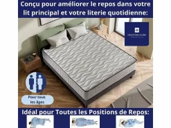 Dagostino Home Colchón Viscoelástico 140x190 Especial Cama Principal, Todos los Tamaños | Altura 30cm