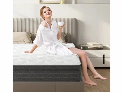 DripeX Colchón 140x200cm muelles ensacados - esp.25cm - soporte 7 zonas - con asa - Hipoaalergénico