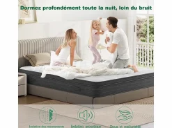DripeX Colchón 140x200cm muelles ensacados - esp.25cm - soporte 7 zonas - con asa - Hipoaalergénico