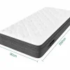 DripeX Colchón 90x200cm muelles ensacados - esp.25cm - soporte 7 zonas - con asa - Hipoaalergénico