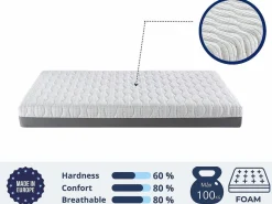 Discount Colchon medical 135X190 ARTICULADO, Altura 21 CM, relajacion muscular, anti stress y ergonomico. Firmeza 3/5 Media Colchón Espuma|Colchón Memoria De Forma