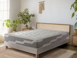 Shaula Colchon natural muelles ensacados180X200 ORGANIC NATURA, Altura 25 CM, 100% Algodon y lino