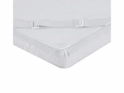 Online Colchoncillo 140x190 cm grosor 5,3 cm espuma viscoelástica, funda stretch desenfundable, base antideslizante - PLUME Sobrecolchón