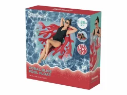 Bestway Colchoneta Inflable para Piscina 186x139 cm Motivos Coral BEY43724 Confort y Relajación