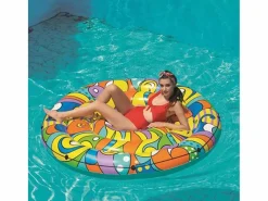 Clearance Colchoneta Isla Flotante multicolor 173x173 cm Naranja