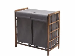 MCW Colector de ropa -B60, marrón, tapa gris