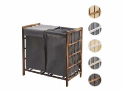 MCW Colector de ropa -B60, marrón, tapa gris