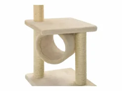 New Garden Furniture Colen Rascador para gatos con poste rascador de sisal 65 cm Beige