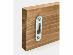 Clearance Colgador de pared de madera maciza en tono roble oscuro de 61x5cm - KATE - Perchero