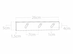 Online DECOWOOD Colgador de pared de madera maciza en tono olivo de 26x5cm - KATE - Verde