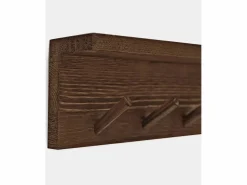 DECOWOOD Colgador de pared de madera maciza en tono nogal de 61x9,5cm - KATE -