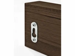 DECOWOOD Colgador de pared de madera maciza en tono nogal de 61x9,5cm - KATE -