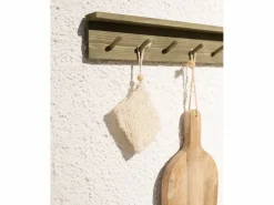 DECOWOOD Colgador de pared de madera maciza en tono de 61x9,5cm - KATE -