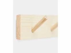 DECOWOOD Colgador de pared de madera maciza en tono natural de 61x5cm - KATE -