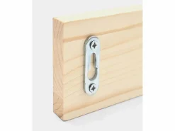 DECOWOOD Colgador de pared de madera maciza en tono natural de 61x5cm - KATE -