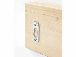 Discount DECOWOOD Colgador de pared de madera maciza en tono natural de 61x9,5cm - KATE - Beige