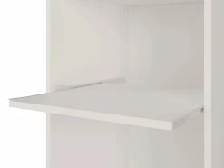 New Vente-unique columna de almacenamiento para cama abatible con estante 1 puerta 2 huecos - MOVELINO Blanco