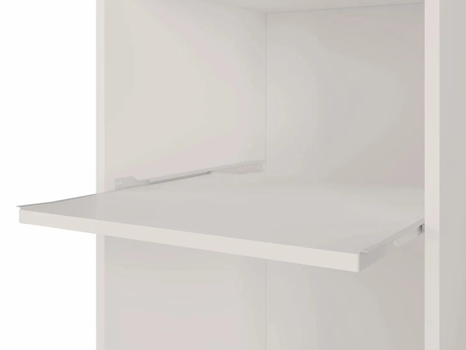 New Vente-unique columna de almacenamiento para cama abatible con estante 1 puerta 2 huecos - MOVELINO Blanco